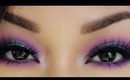 Super Bold Eye Makeup Tutorial - Purple/Pink/Teal