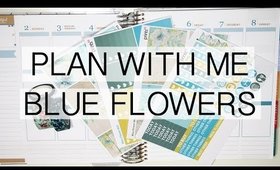 November Blue Flowers plan with me in the Erin Condren