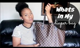 Whats In My Diaper Bag! | Mom Of 2 Under 2 | LV MM Neverfull | Carlissa Fashona