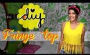 DIY: How to make a fringe top out of an old tshirt