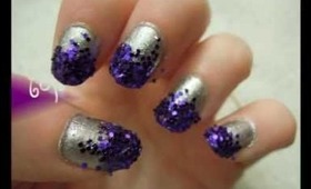 Purple Frosted Nail Tutorial