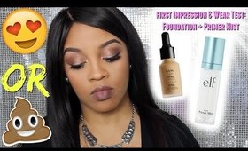 New! NYX Total Control Foundation Drops (GOLDEN) + ELF Primer Mist | 1st Impression & Wear Test!