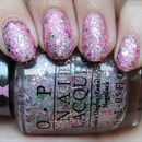 OPI More Than a Glimmer (Layered Over OPI Pink-ing of You)