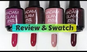 Madam Glam Popular Gel Nail Polishes | Live Review and Swatch Video (with voiceover)