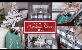 DIY DOLLAR TREE CHRISTMAS CRAFTS | FARMHOUSE CHRISTMAS DECOR | 3 PROJECTS
