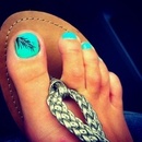 Feather turquoise toes!