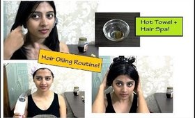 Hair Oiling Routine: Hair Growth Treatment  + Hot Towel & Home Hair Spa!!