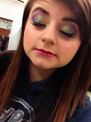 Rainbow make up (: 