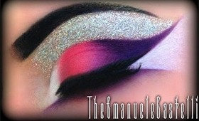 Hot Pink & Purple with Glitter - Make Up Tutorial + 120 Eyeshadow Matt Palette Review