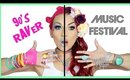 90's Rave Makeup VS Music Festival Makeup #90sVSNow