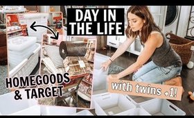 DAY IN THE LIFE OF A MOM OF 3! PLAYROOM ORGANIZATION, TARGET & HOMEGOOODS HAUL | Kendra Atkins