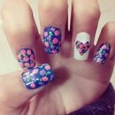 flowers cute nails