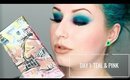 URBAN DECAY BASQUIAT - DAY 1: TEAL & PINK | 1 PALETTE FOR A WEEK