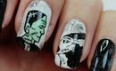 Halloween Week: Frankenstein & His Bride Nails