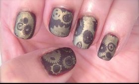 Stamp It Sunday: Steampunk Nail Art and LadyQueen Cathy Review