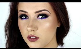 Purple Glam Glitter Smokey Eye w/ Neutral Lip ♥