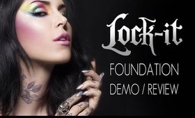 KAT VON D LOCK-IT  FOUNDATION DEMO/REVIEW IN 4K!