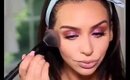 Purple eyeshadow makeup tutorial