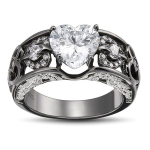 Get this beautiful Heart Cut White Sapphire 925 Sterling Silver Women's Ring at https://www.lajerrio.com/heart-cut-white-sapphire-925-sterling-silver-women-s-ring-600274.html