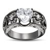 Heart Cut White Sapphire 925 Sterling Silver Women's Ring