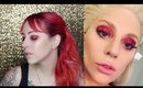 Lady Gaga Super Bowl Makeup Tutorial, Red Glitter | GlitterFallout