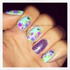 Cool Toned Floral With Glitter Accent