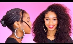 How to Quick Weave on Natural Hair► Natural Hair Protective Style