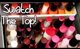 Easy Nail Polish Organization: Swatch The Top!