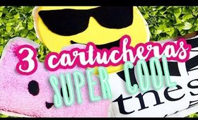 3 CARTUCHERAS SUPER COOL - EMOJI, KAWAII Y TRIANGULAR por Lau