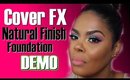 Cover FX Natural Finish Foundation Review & Demo | Music By Big FOE