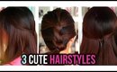 How I Style My Short Hair // 3 Cute Hairstyles