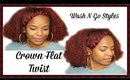 HAIR TUTORIAL | Curly Style#5 Crown Flat Twist (Old washNgo)