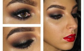 Glamorous Fall Makeup Tutorial | Smokey Eyes & Red Lips ♥