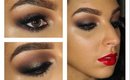 Glamorous Fall Makeup Tutorial | Smokey Eyes & Red Lips ♥