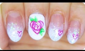 Nail art | Rose Hearts ✩ Martina Ek