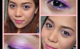 How to: Candy pink and purple eyes