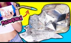 MELTING MY DIAMOND PLAY BUTTON! How To Make DIY Gallium Button! Liquid Metal Melts In Your Hands!