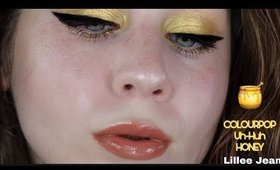 Dewy Yellow Colourpop Uh Huh Honey Palette Makeup Tutorial | Lillee Jean