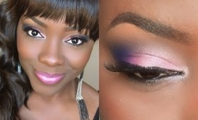 FULL FACE TUTORIAL: Pink and purple summer look