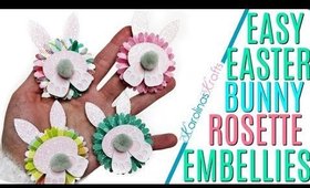 Easy Easter Bunny Rosette Embellishments, Easter Embellishments, 10 Days of Easter Happy Mail DAY 4