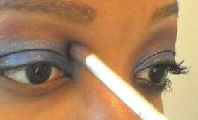 Makeup Look for Women With Darker Skin Tone: Blue & Purple Smokey Eye