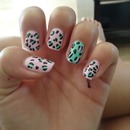 Cute leopard nails!