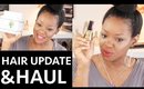 Fine/Thin Natural Hair Update & Small Beauty Haul! Highlighter, Polish and Drugstore Foundation!