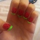 watermelon nails 