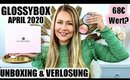 68€ Wert? Glossybox April 2020 | UNBOXING & VERLOSUNG