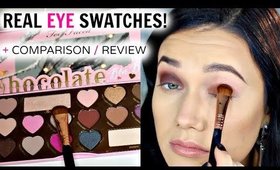 TOO FACED Chocolate Bon Bons REAL Swatches + Comparison Review!