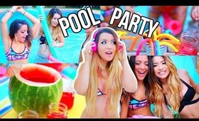 POOL PARTY! DIY Snacks, Essentials, + Makeup & Hair!