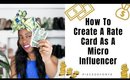 How To Create A Rate Card As A Micro-Influencer