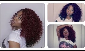 Sensationnel Empress Lace Front  Red /Burgundy Wig DX4799 ft Mohair Fly