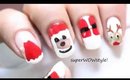 NO TOOLS!! ✦ Santa Nail Designs ✦ Christmas Nail Art Tutorial Easy Christmas nail designs